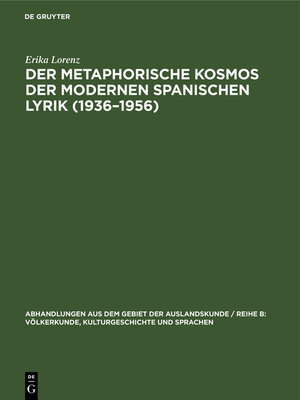 cover image of Der metaphorische Kosmos der modernen spanischen Lyrik (1936–1956)